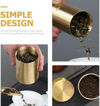 DECHOUS Copper Loose Tea Storage Canister Medium Airtight Copper Tea Leaf Container Portable Coffee Tin Kitchen Food Jar for Home and Office Use - Image 3