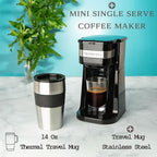 Mixpresso Single Serve & Single Cup Coffee Maker with 14oz Travel Mug Black - Image 5
