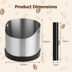 VINATO Stainless Steel Knock Container 1.2 L for Portafilter, Espresso Knock Box with Removable Knock Bar, Compatible with De'Longhi, Sage, Ninja - Image 2