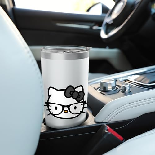 Hello Kitty Nerd Glasses Black Stainless Steel Insulated Tumbler - Image 6