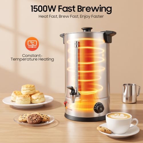 15.3L Commercial Coffee Urn,Stainless Steel Large Coffee Maker - Image 6