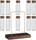 Glass Coffee Bean Storage Tube with Wooden Stand, Sealed Airtight Canister by BRIGHTFUFU