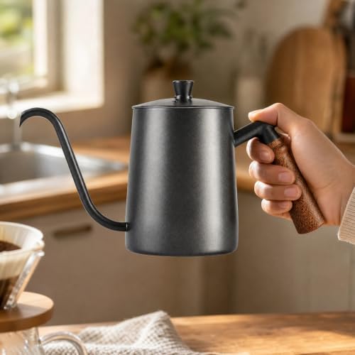 Pour-over Coffee Kettle Stream Direction Control Stainless Steel Gooseneck Pour-over Coffee Kettle Anti for Minimalist Kitchens - Image 5