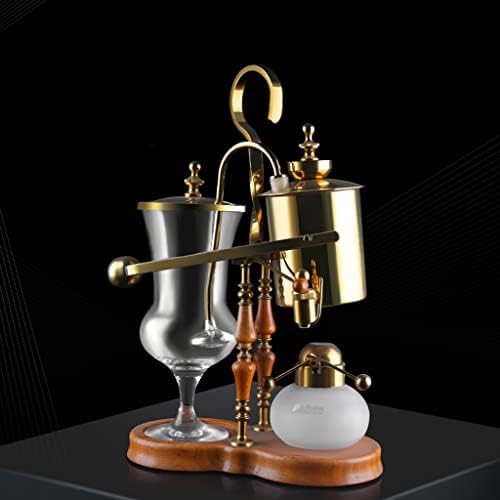 JITEM Cafetera Belgium Luxury Royal Family Balance Syphon Coffee Maker Siphon Brewer Elegant Design Retro Style with U Handle Glass Siphon Pot for Coffee or Tea - Image 6