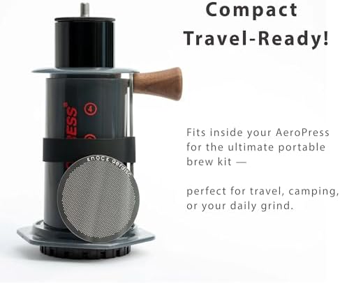 Aergrind Stepless Manual Coffee Grinder, 38mm Pro Burr, Top Dial Adjustment, Foldable Handle, Ultra-Portable Design for Espresso, Aeropress, Pour Over, Travel & Office, Black - Image 7