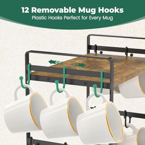 EsLuker.ly Coffee Station Bar Organizer Mug Holder Stand Countertop - Image 4