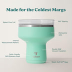 REDUCE Saltini 16oz Margarita Tumbler - Insulated Cocktail Glass - 4 Pack - Image 4