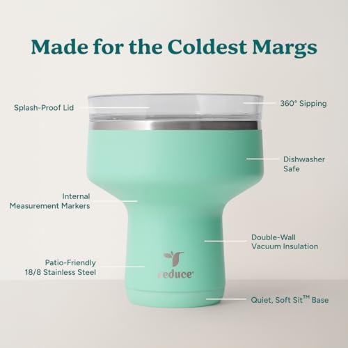 REDUCE Saltini 16oz Margarita Tumbler - Insulated Cocktail Glass - 4 Pack - Image 4