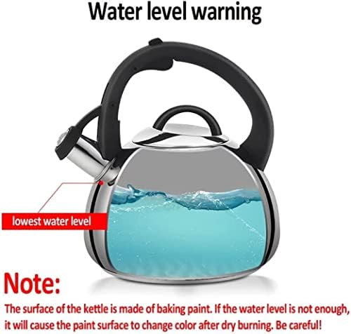 Tea Kettle Stovetop Stainless Steel Whistling Kettle 3L Hot Water Boiler Kettle Kitchen Stovetop Hot Kettle Tea Kettle Pour Over Kettle - Image 6