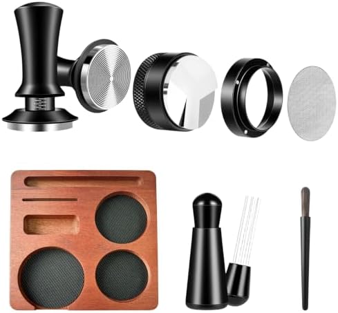 7 Pcs 58mm Espresso Tamper Tools Accessories Kit for Coffee WDT Tool Set by seektik