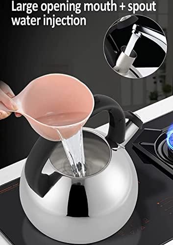 Tea Kettle Stovetop Stainless Steel Whistling Kettle 3L Hot Water Boiler Kettle Kitchen Stovetop Hot Kettle Tea Kettle Pour Over Kettle - Image 3