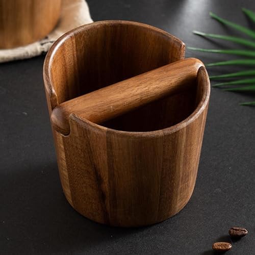 Wood Coffee Knock Box, Coffee Grounds Container, Espresso Grounds Bin Knock Box, Barista Coffee Grind Bin Espresso Dump Bin Espresso Dumpster Barista Tools Accessories - Image 5