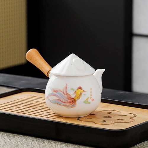 Chinese Tea Set Traditional, Chinese Gongfu Tea Set with 6 Cups, Kung Fu Tea Set for Adults (JYMT Sidehandle6) - Image 5