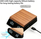 Smart Coffee Scale with Timer, 2kg Max Weight, 0.1g High Precision, Type-C Rechargeable, Walnut Wood, LED Display, Multifunctional Espresso Scale for Pour Over Coffee, Tea Brewing & Food Weighing - Image 4