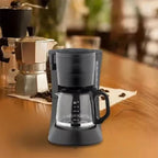 AronClix Drip Coffee Maker 600W Stainless Steel Compact with Reusable Filter Hot Plate (Black) - Image 5