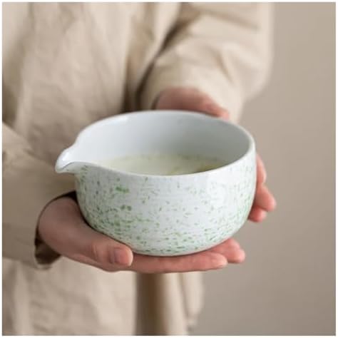 6PCS Matcha Bowl Set Diancha Tools Tea Ceremony Accessories Ceramic Whisk Kit(Green) - Image 4