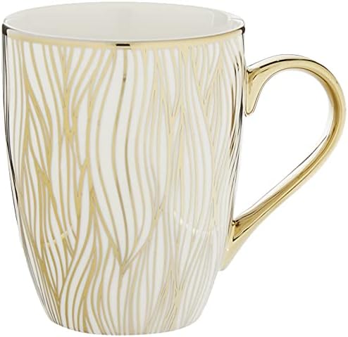 Matrix Gold Porcelain Coffee&Tea Mug Set – Premium Fine Porcelain w/ Elegant Gold-Plated Finish(not microwave safe)Luxury Drinkware-Everyday Dining,Entertaining&Special Occasions,16 Ounces (Pack of 2) - Image 5