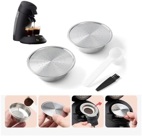 Reusable Capsule Coffee Maker Refillable Espresso Coffee Pod Crema Filter Stainless Steel(2Capsules 1T) - Image 3