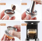 Reusable Capsule Pop Rechargeable Coffee Filter Stainless Steel Pod,Compatible With ICafilas，Compatible With Nespresso，Next(2PCS) - Image 6