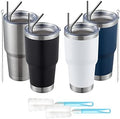 MEWAY 30oz Tumbler Double Wall Vacuum Insulated Travel Mug, Stainless Steel Tumbler with Lid, Durable Powder Coated Insulated Coffee Cup for Cold & Hot Drinks (MIX,4 PACK) by MEWAY