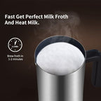 Automatic Milk Frother,4-in-1 Hot & Cold Coffee Foamer, Stainless Steel Milk Mixer, for Coffee, Latte, Hot Chocolate Milk Machine - Image 3