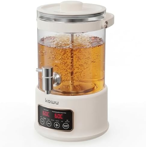 Kawu Electric Kettle, 7-in-1 Glass Water Boiler and Warmer with Infuser by kawu