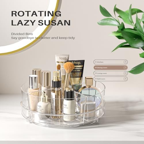 2 Pack Lazy Susan Organizer, 9 inch Rotating Storage Organizer with Bins - Image 5