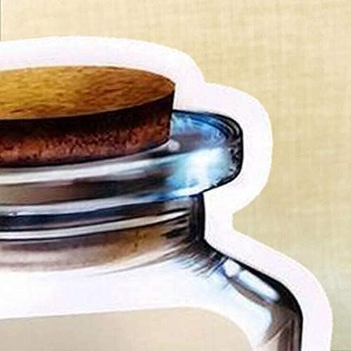 50 Pieces Stand Up Mason Jar Pattern Ziplock Bags Plastic Pouch Cute Bottle Shape Smell Proof Packaging Pouches (Squirrel,5.3x7.7 Inch) - Image 4