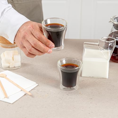 Restaurantware Espresso Shot Glasses 12 Case 3.38 Ounce Double Wall Insulated Borosilicate Glass Clear For Hot And Cold Beverages - Image 5