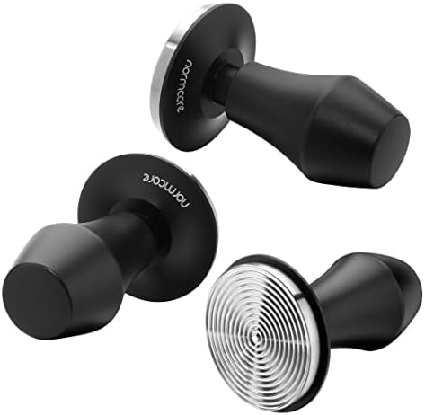 Normcore 58mm Espresso Coffee Tamper V4, Spring Loaded Tamper With Stainless Steel Ripple Base with 15lb 25lb 30lbs Replacement Springs, Anodized Aluminum Handle and Stand - Image 3