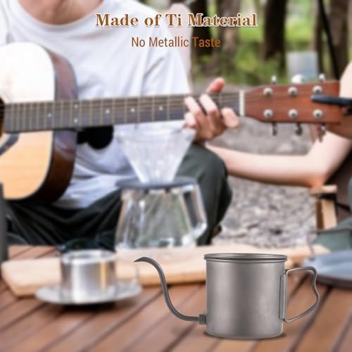 400ml Camping Kettles for Boiling Water, Coffee Kettle with Folding Handle+Removable Coffee Spout Coffee Pot with Coffee Filter/Small Cup, Lightweight Tea Kettle for Picnic Backpacking Hiking - Image 7