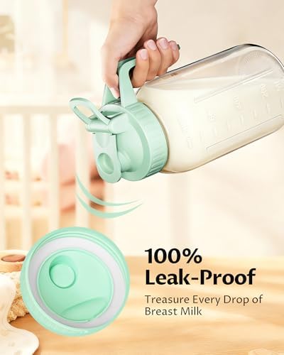 Mason Jar Pitcher Set of 2, 32oz(1quart) Glass Breast Milk Pitcher with Lid - Image 3