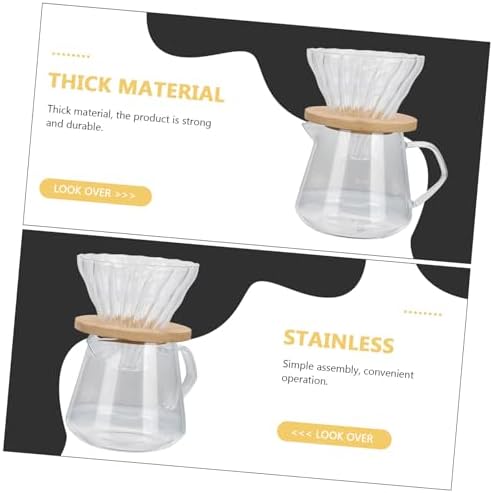 Coffee Dripping Cup 600ml Wooden Manual Brewing Coffee Xmas Filter - Image 3