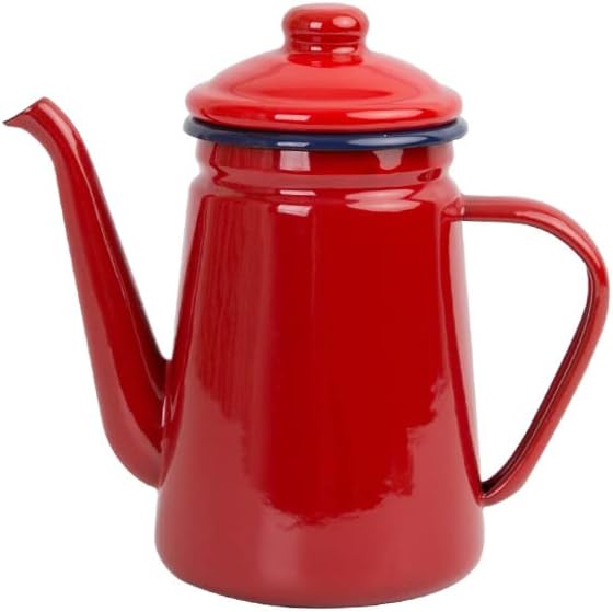 Coffee Press Fashion Pot Enamel Oil Pot Hand Tea Kettle Pour Over Coffee Milk Jug Pot Tea Maker Pots (C) by Unknown