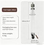 Wall Mounted Coffee Bean Dispenser, Candy Machine Grain Dispenser, Glass Tube Diameter 9cm, Adjustable Bean Output, for Home Commercial Candy Oatmeal Tea 100cm - Image 5