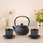 Cast iron teapot,classic tea kettle,Cast Iron Tetsubin Teapot,Japanese Tea Set,tea Pots with Infusers For Loose Tea,Cast Iron Tea Kettle for Wood/Campfire/Gas Stove Top(Size:1200ml) (Size : 1200ml) - Image 3