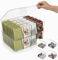16 Compartment Acrylic Tea Bag Organizer with Lid (2 Pack) by Unknown