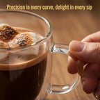 Casafoyer 9 Oz Double Wall Glass Coffee Cups Set of 4, Borosilicate Espresso Mugs - Image 6