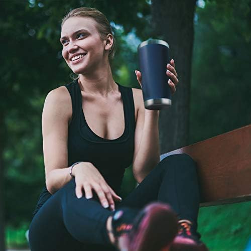 HASLE OUTFITTERS 20oz Tumblers Bulk Stainless Steel Cup with Lid Double Wall Vacuum Insulated Coffee Mug for Cold & Hot Drinks 8 Pack, Navy - Image 6