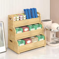 Wisuce 3-Tier Bamboo Tea Bag Organizer, Stackable Tea Holder for Countertop (Natural) by Wisuce