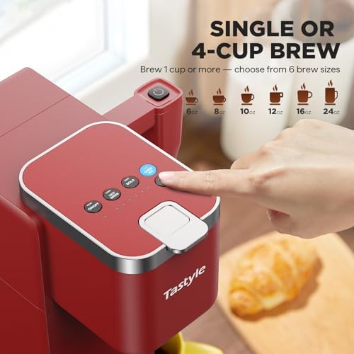 Tastyle Single Serve Coffee Maker with Built-in Detachable Milk Frother - Image 5