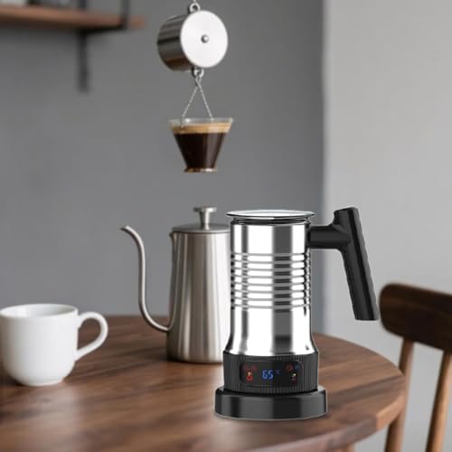 Electric Milk Frother Large Capacity Automatic Steamer Hot Cold Milk Stainless Steel Jug with Nonstick Coating Suitable for Home Use - Image 5
