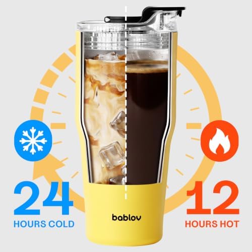 BABLOV GO-PAL 30oz Insulated Coffee Tumbler with Straw Ice Coffee Cup - Image 6