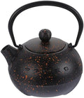Japanese Cast Iron Tetsubin Teapot 0.4l Small Stovetop Water Kettle with Removable Lid and Handle for Home Office Tea Brewing by COSMEVIVI