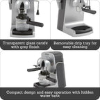 IMUSA 4 Cup Electric Bistro Espresso Cappuccino Coffee Maker, Silver - Image 2