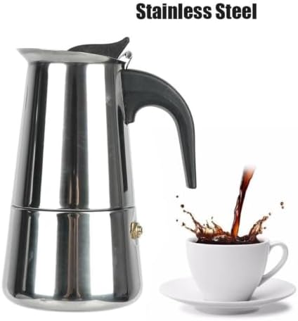Stainless Steel Moka Pot 2/4/6/9 Cups Stovetop Espresso Maker Italian - Image 5