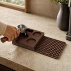 Coffee Tamper Base With Food Grade Silicone Construction Heat Resistant Mat Drained Surface Raised Storage Organizer For Accessories Suitable For Station Countertop Use, Green - Image 7