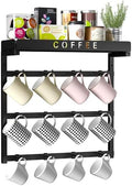 RCHYFEED Coffee Mug Holder Wall Mounted,Metal Mug Rack with 12 Movable Hook by RCHYFEED