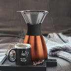 asobu Insulated Pour Over Coffee Maker (32 oz.) Double-Wall Vacuum, Stainless-Steel Filter and Take on the Go Carafe (Copper) - Image 2