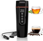 LINGYOKY Car Electric Kettle for Travel 12-24V Compatible 13.5oz (Black) by LINGYOKY